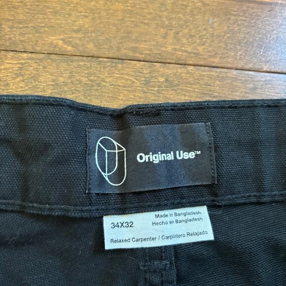 NWT Original Use Straight Leg Relaxed Carpenter Pants Black Men's Size 34 x 32 - Picture 5 of 7